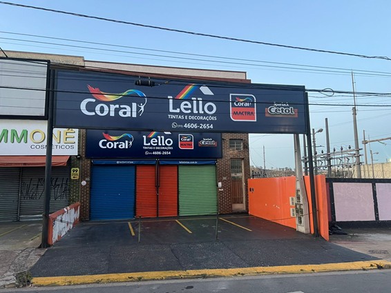 Fachada da Lello Tintas e Decorações